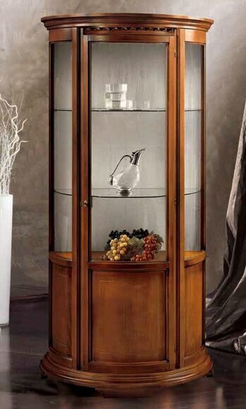 Glasschränke Luxus Sideboard Schränke Braun Vitrine Klassisch Italienische Möbel von JV Moebel