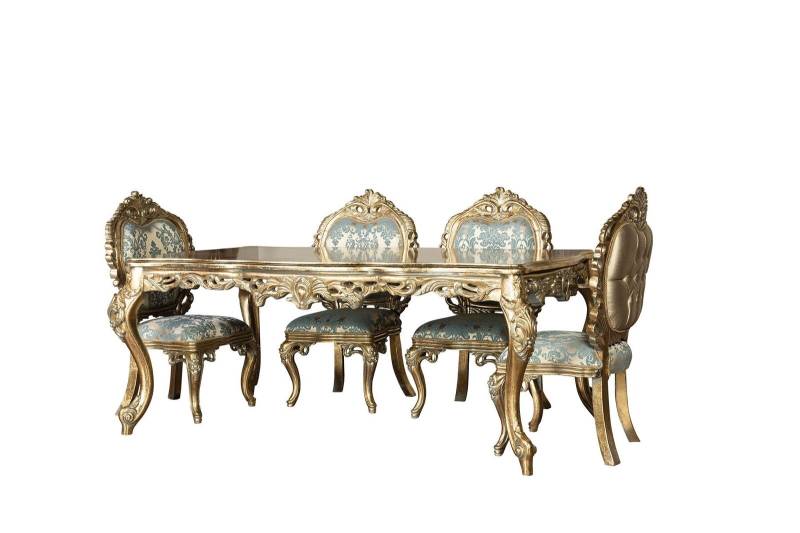 Goldene Stühle Esszimmer Stuhlgruppe Stuhl Set Garnitur 4x Polster Polster Goldene Stühle Esszimmer Stuhlgruppe Stuhl Set Garnitur 4x Polster Polster von JV Möbel