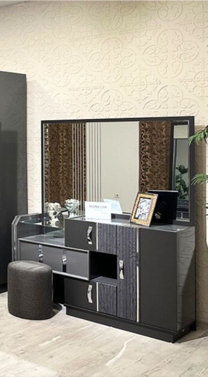 Grau Schminktisch mit Spiegel Modern Einrichtung Neu Designer Schlafzimmer Möbel Grau Schminktisch mit Spiegel Modern Einrichtung Neu Designer Schlafzimmer Möbel von JV Möbel