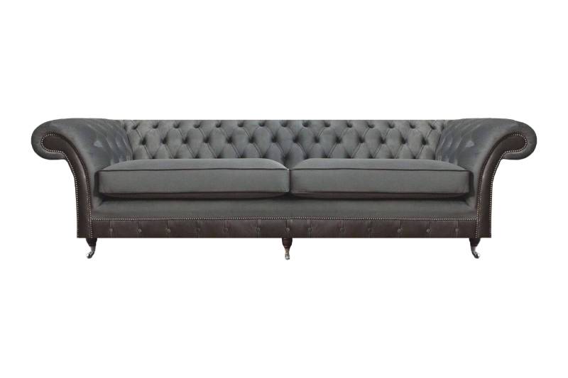 Grau Sofa Zweisitzer Couch Designer Polstermöbel Einrichtung Chesterfield von JV Möbel