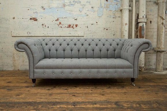 Graue Designer Sofa Couch Polster XXL 3 Sitzer Big Sofas Couchen Graue Designer Sofa Couch Polster XXL 3 Sitzer Big Sofas Couchen von JV Möbel