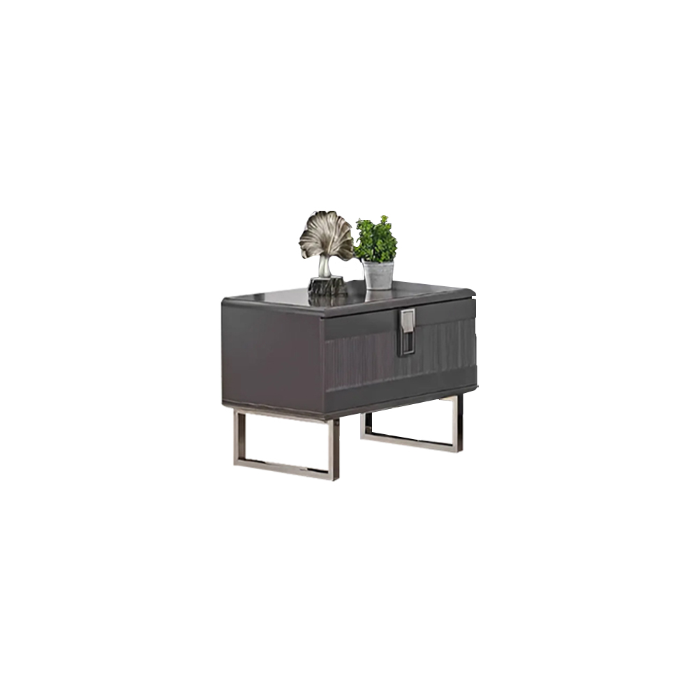 Grauer Designer Nachttisch Schlafzimmer Luxuriöse Holz Nachtkästchen Grauer Designer Nachttisch Schlafzimmer Luxuriöse Holz Nachtkästchen von JV Möbel