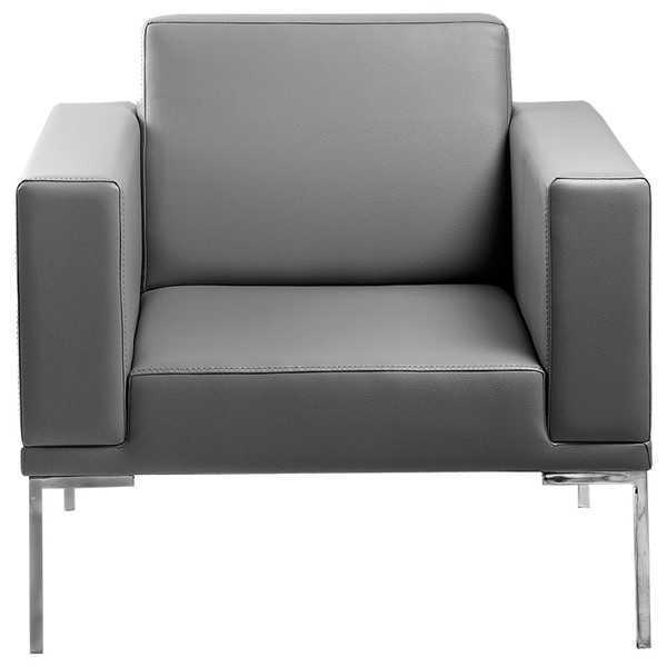 Grauer Fernsehsessel Designer Polstersessel Lehnsessel Relax Einsitzer von JV Möbel