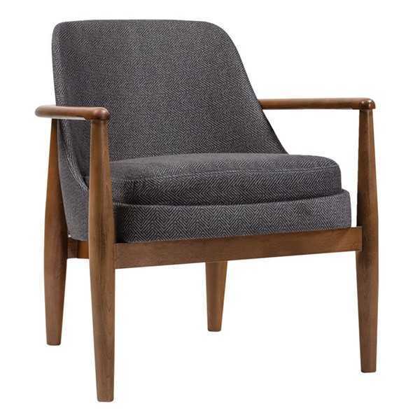 Grauer Moderner Stuhl Designer Lehnstühle Wohnzimmer Polster Einsitzer von JV Möbel