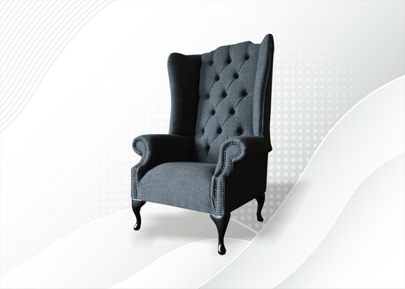Grauer Sessel Chesterfield Design Polster Sofa Couchen Sofas Textil Möbel Neu Grauer Sessel Chesterfield Design Polster Sofa Couchen Sofas Textil Möbel Neu von JV Möbel