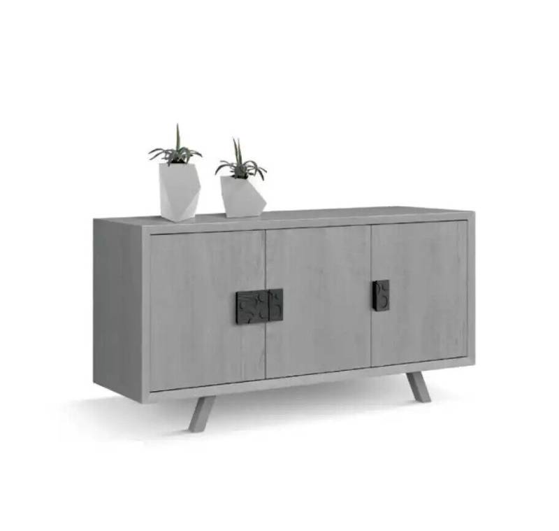 Graues Luxus Sideboard Moderne Anrichte Stilvolle Kommode Wohnzimmer von JV Möbel