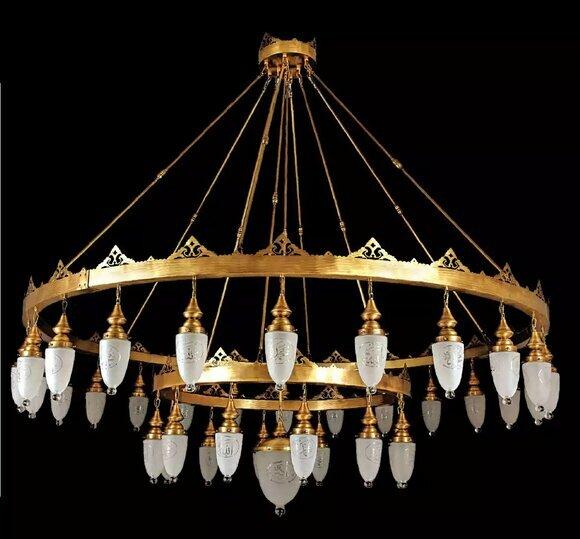Große Leuchte Lampe Kronleuchter Luxus Lampen xxl deckenleuchte 240x270 von JV Moebel