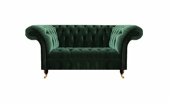 Grüner Chesterfield Textil Zweisitzer Wohnzimmer 2-Sitzer Polster Möbel Grüner Chesterfield Textil Zweisitzer Wohnzimmer 2-Sitzer Polster Möbel von JV Moebel