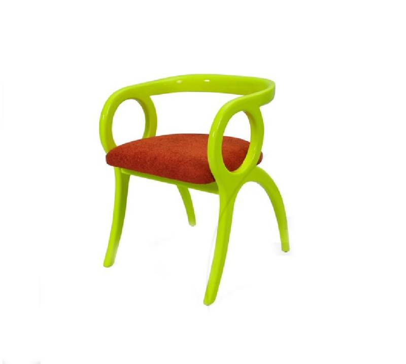 Grüner Designer Polsterstuhl Einsitzer Esszimmer Luxuriöser Einsitzer Grüner Designer Polsterstuhl Einsitzer Esszimmer Luxuriöser Einsitzer von JV Möbel