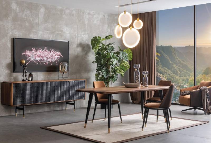 Gruppe Essganitur Esstisch 4x Stühlen Anrichte Möbel Es Esszimmer von JV Möbel