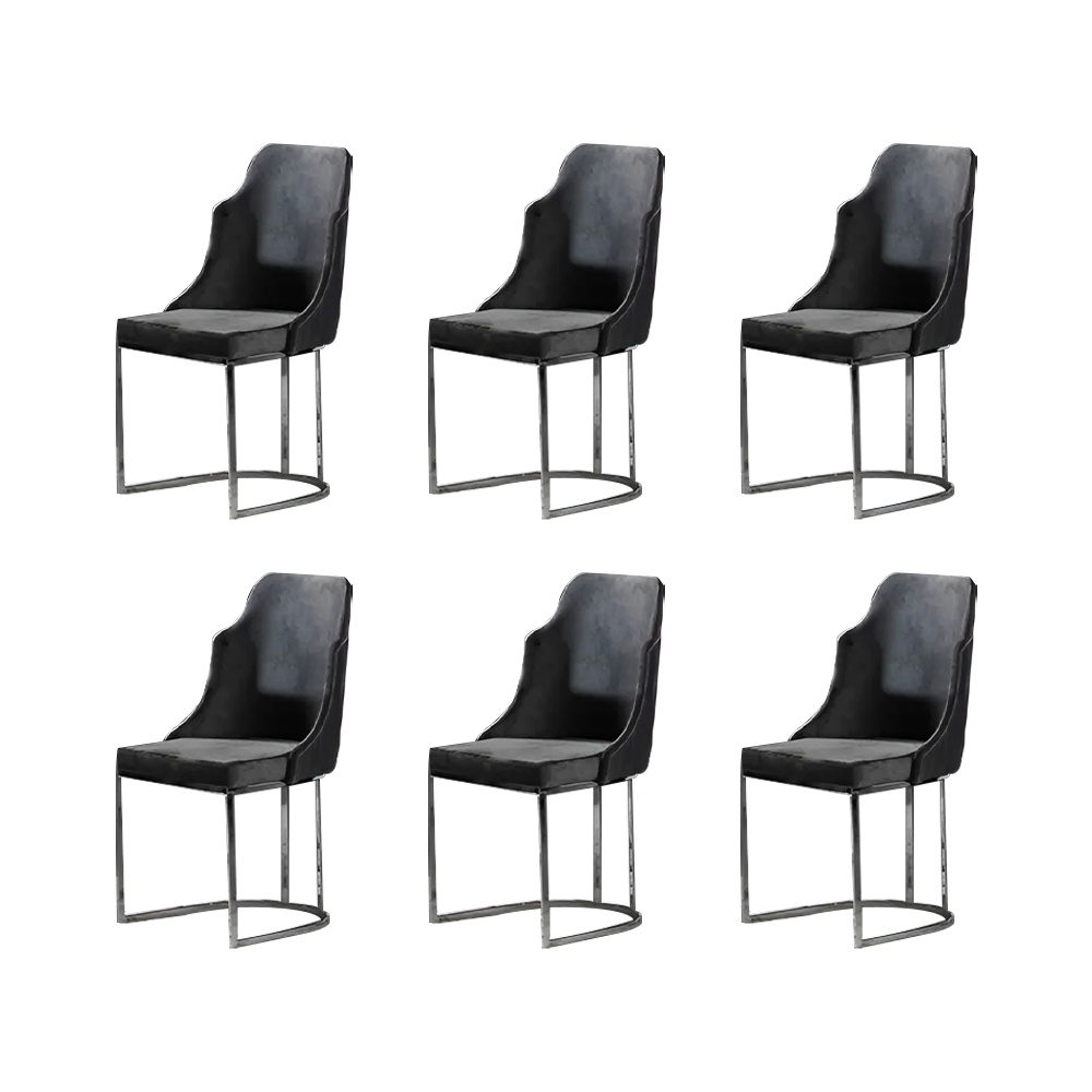 Gruppe Esszimmerstühle Stühle Küchenstühle Grau 6tlg Stoff Metall Gruppe Esszimmerstühle Stühle Küchenstühle Grau 6tlg Stoff Metall von JV Möbel