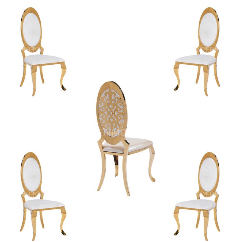Gruppe Stühle Garnitur Textil Stoff Holz Gepolsterte Esszimmer 4x Stühle von JV Möbel