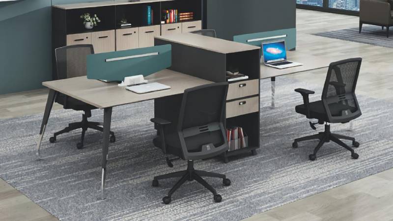 Gruppenschreibtisch Teamarbeitsplatz Tisch Möbel Kommode Schreibtisch 4 Personen Gruppenschreibtisch Teamarbeitsplatz Tisch Möbel Kommode Schreibtisch 4 Personen von JV Möbel