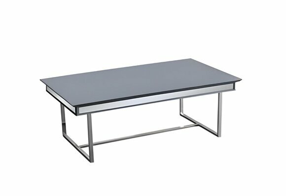 Hellgrauer Couchtisch Wohnzimmer Edelstahl Kaffeetisch Edler Sofatisch von JV Moebel