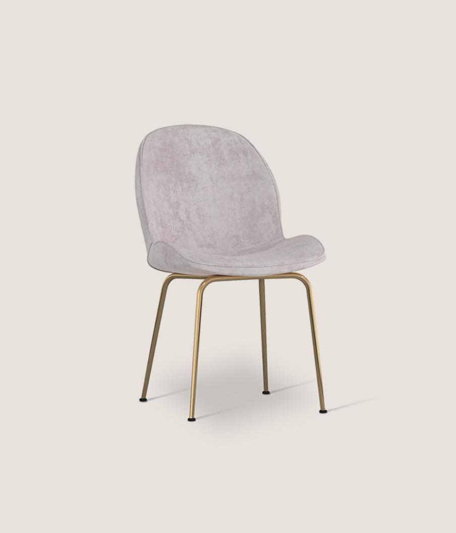 Hellgrauer Esszimmer Stuhl Designer Polsterstühle Moderne Einsitzer von JV Möbel