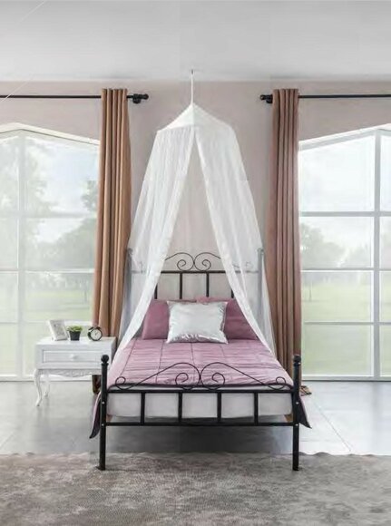 Himmelbett Metall Bett Schlafzimmer Set Nachttisch Weiß Möbel Schlafzimmer 2tlg Himmelbett Metall Bett Schlafzimmer Set Nachttisch Weiß Möbel Schlafzimmer 2tlg von JV Möbel
