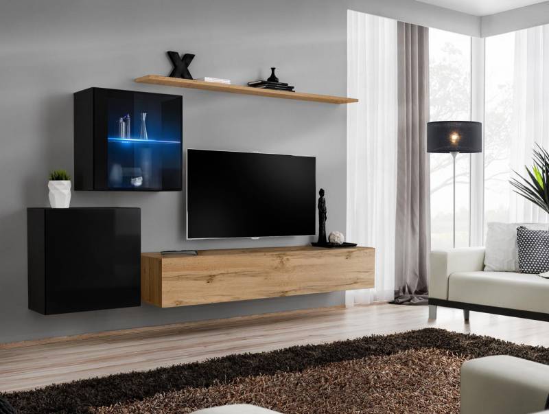 Hochglanz Wandschrank Wohnwand Designer Luxus Garnitur Wand Regal Möbel von JV Möbel