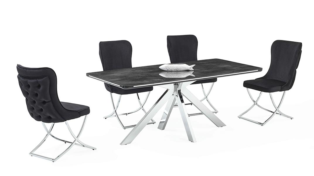 Hochwertig Esszimmer Set Weiß Garnitur Tisch 4x Stühle Design Modern Möbel Hochwertig Esszimmer Set Weiß Garnitur Tisch 4x Stühle Design Modern Möbel von JV Möbel