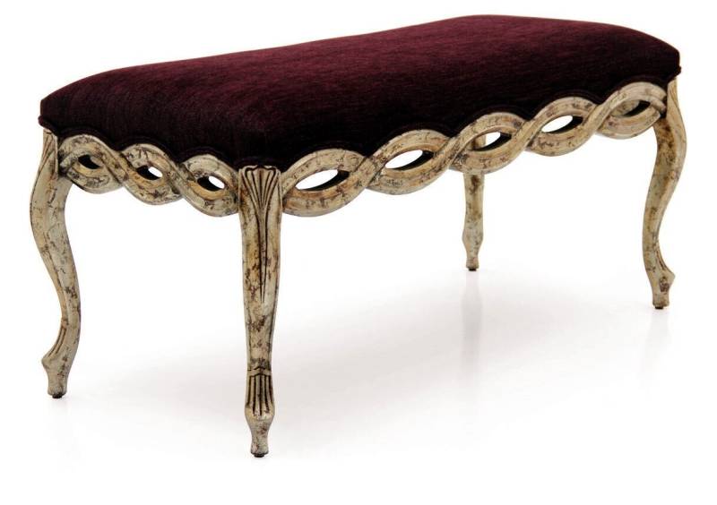 Hocker Bank Fußhocker Sitzbänke Holzhocker Stuhl Sitzhocker Holz Luxus Bank von JV Möbel