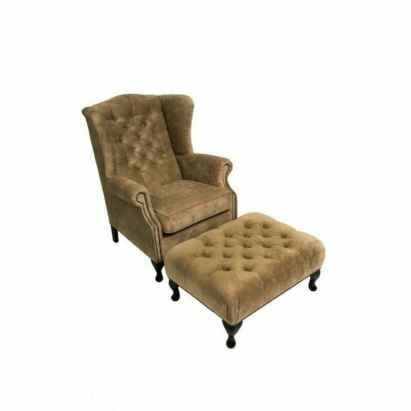 Hocker Beistell Bank Fußhocker Beistellhocker Ottomane Sitzbank Chesterfield von JV Möbel