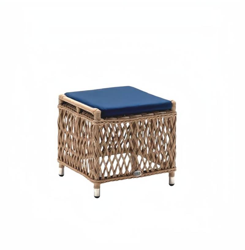 Hocker Blau Quadrat Sitzhocker Hochwertig Sitzpouf Terrasse Designer Möbel Hocker Blau Quadrat Sitzhocker Hochwertig Sitzpouf Terrasse Designer Möbel von JV Möbel