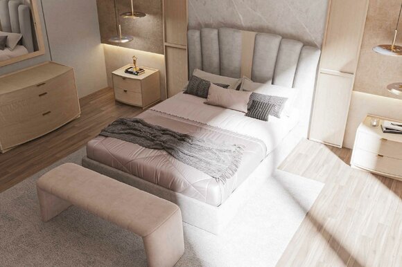 Hocker Polster Sitz Design Textil Relax Luxus Sofa Sitzbank Stoff Modern Hocker Polster Sitz Design Textil Relax Luxus Sofa Sitzbank Stoff Modern von JV Möbel