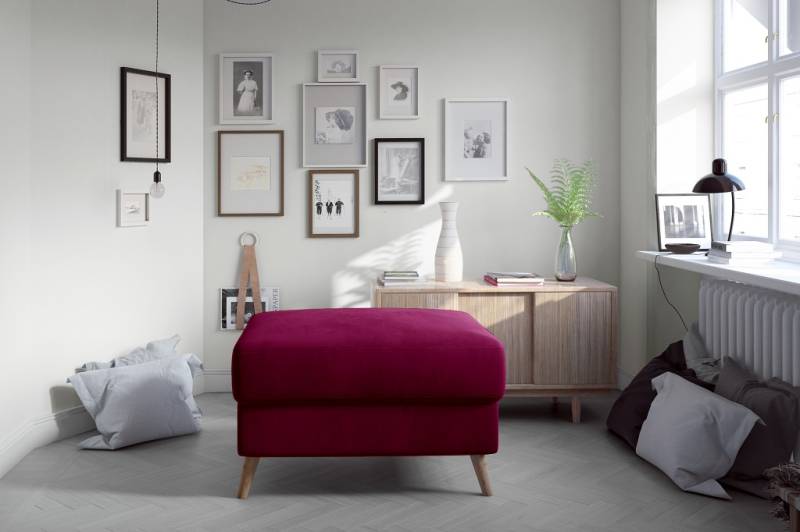 Hocker Pouf Sofa Polster Beistellhocker Fußhocker Ottomane Möbelhocker Neu Pink von JV Möbel