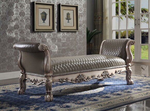 Hocker Sofa Pouf Polster Beistellhocker Fußhocker Ottomane Sitz Bank Barock Neu von JV Möbel
