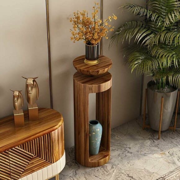 Holz Blumenständer Design Ständer Blumen Topf für Blumen Töpfe Vasen 35x100cm von JV Möbel