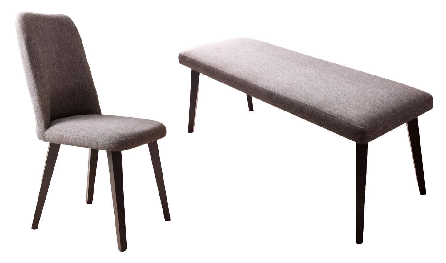 Holz Komplett 2tlg Design Stuhl Bank Einrichtung Modern Möbel Sitzbänke von JV Möbel