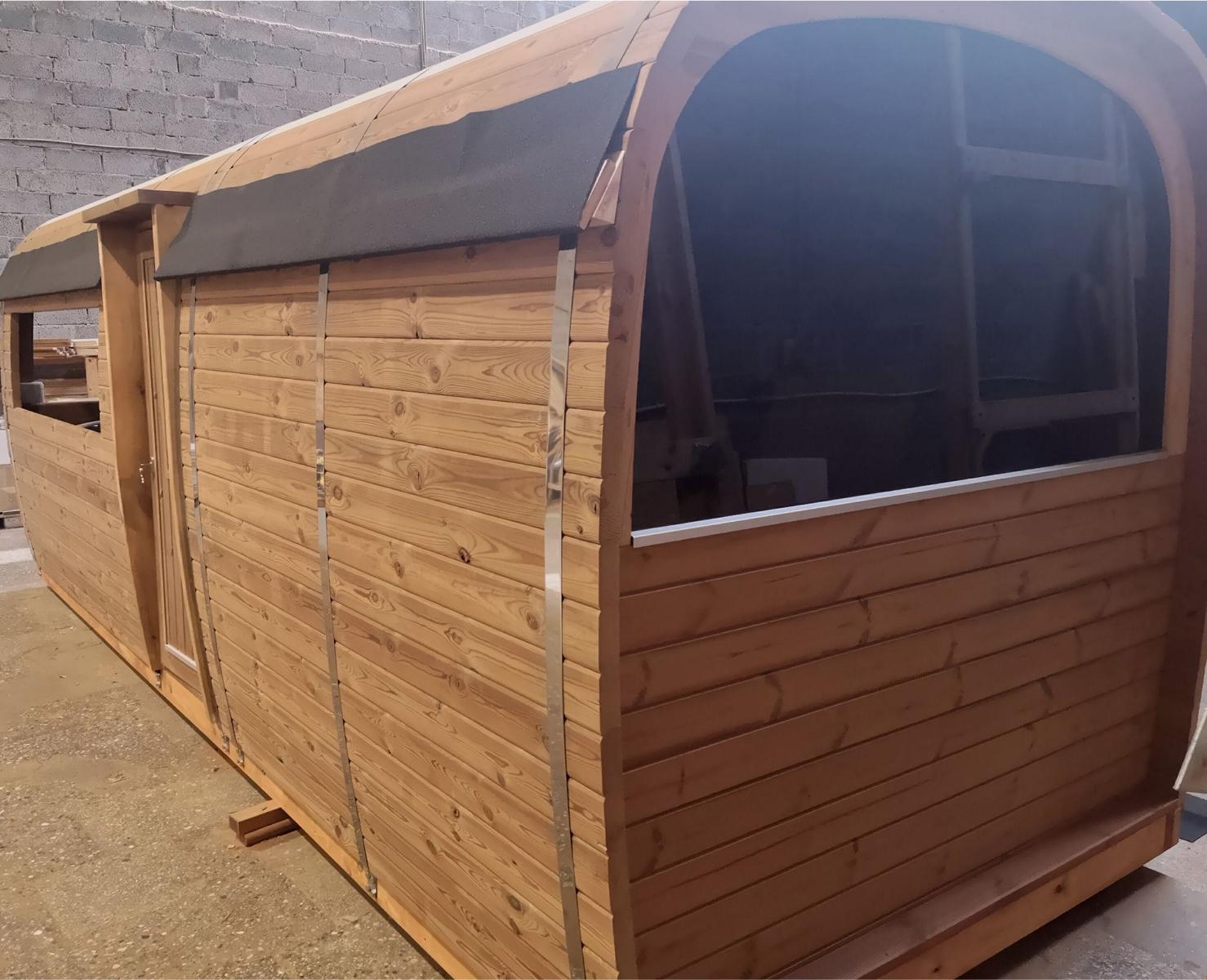 Holzsauna Außensauna Holz Kiefernholz Saunahaus Sauna Häuschen Haus von JV Möbel