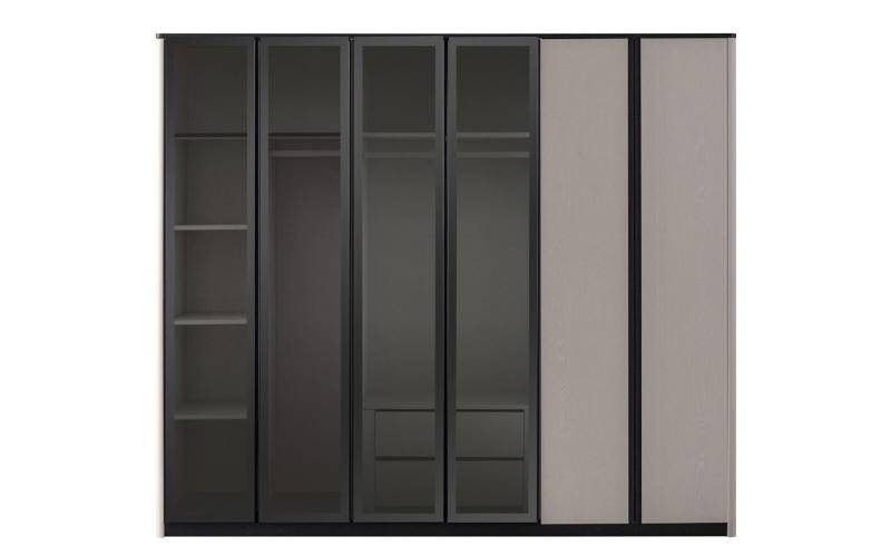 Holzschrank Schrank Kleiderschrank Garderobenschrank Moderne Grau von JV Möbel