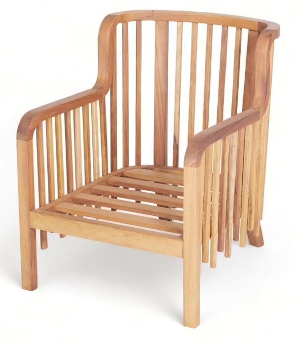 Holzstuhl Relax Sessel Balkon Stuhl Armlehnstuhl Gartenstuhl Designstuhl von JV Möbel