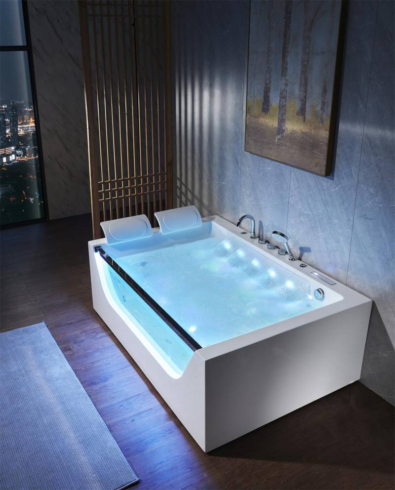 Indoor Badewanne Whirlpool Hydrotherapie Wanne Badewanne Wellness von JV Möbel