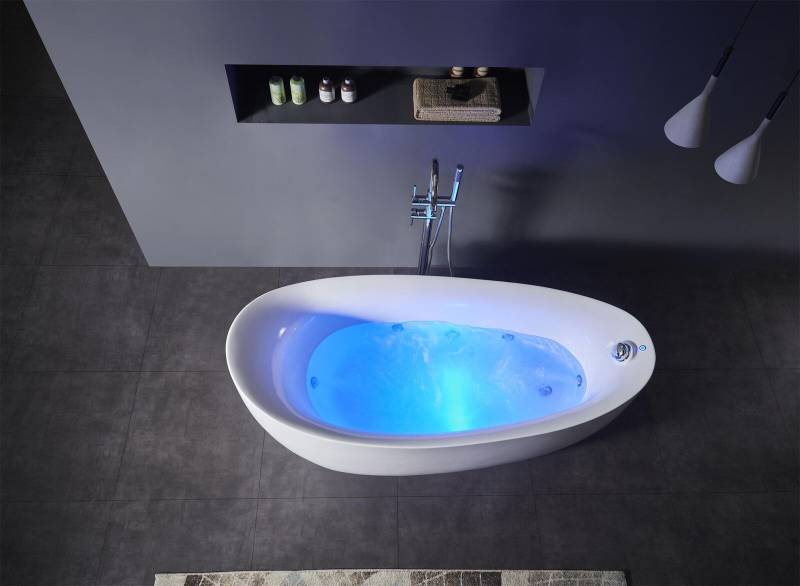 Indoor Whirlpool Badewanne Whirlwanne Home Eckbadewanne Spa Wanne von JV Möbel