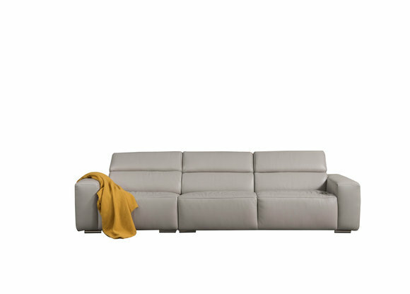 Italienische Designer Dreisitzer Couch Polster Leder Sofa 3er Möbel von JV Möbel