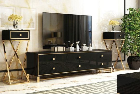 Italienische Designer Möbel 2tlg. Set Kommode + Couchtisch Hochglanz Italienische Designer Möbel 2tlg. Set Kommode + Couchtisch Hochglanz von JV Möbel
