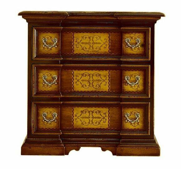 Italienische Möbel Braun Klassische Kommode Schrank Holz Schränke Möbel Konsolen von JV Moebel