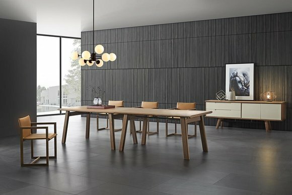 Italiensches Ess Zimmer Möbel 4x Lehn Stühle Tisch XXL Kommode Holz 7 tlg. von JV Möbel