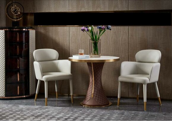 Kaffee Tisch Weiß Marmor Neu Beistelltisch Modern Design Möbel Luxus von JV Moebel