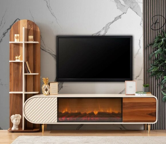 Kamin Sideboard Feuer Imitation Schrank Regal Sideboard Lowboard rtv tv Holz Neu Kamin Sideboard Feuer Imitation Schrank Regal Sideboard Lowboard rtv tv Holz Neu von JV Möbel