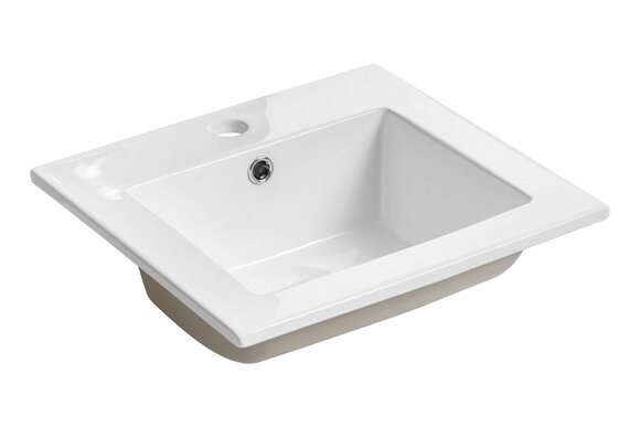 Keramik Waschtisch Waschbecken Aufsatzwaschtisch Weiß Einbau Becken von JV Möbel