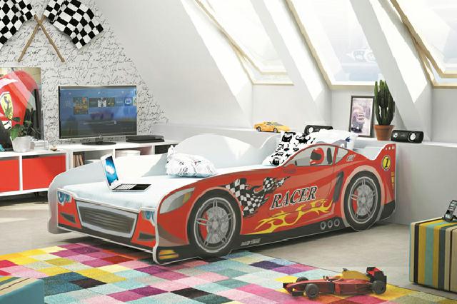 Kinderbett Bett Betten Sportwagen Fahrzeug Polizei Kinderbett Jugendbett Schlaf von JV Möbel