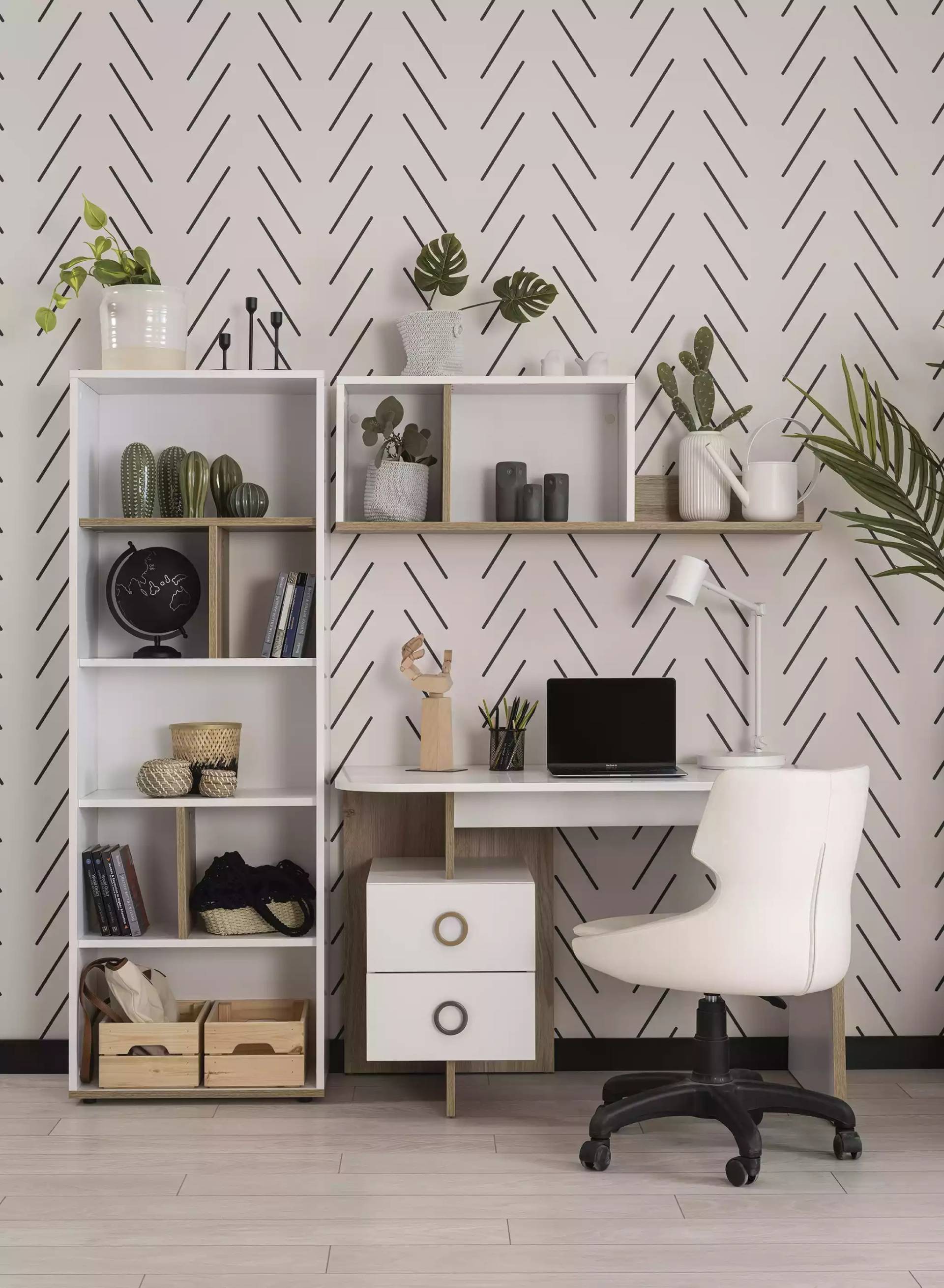 Kinderschreibtisch Schreibtisch Bücherregal Holz Weiß Set 3tlg Design Kinderschreibtisch Schreibtisch Bücherregal Holz Weiß Set 3tlg Design von JV Möbel