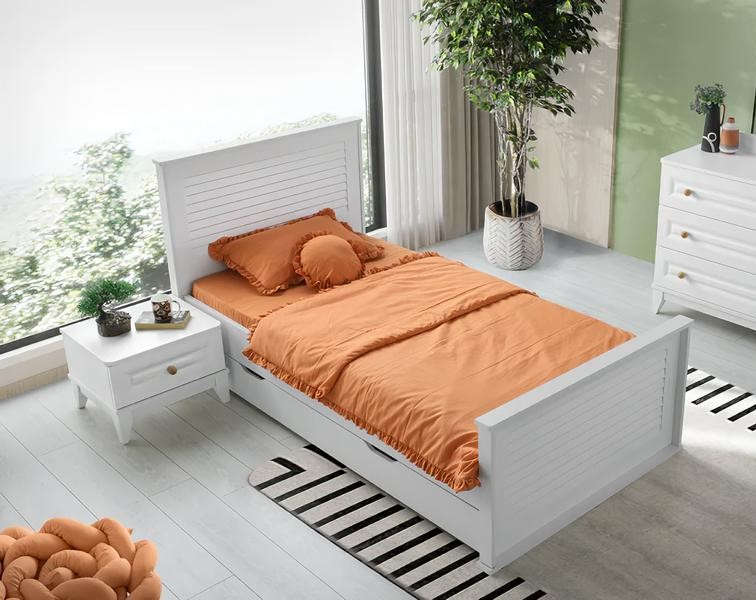 Kinderzimmer Set – 2-tlg. Nachttisch und Bett praktische und stilvolle Möbel von JV Möbel
