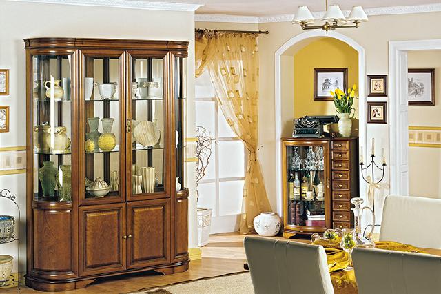 Klassiches Vitrine Kommode Vitrinen Kommoden 2 Vitrinen Landhaus Royal Zefir 2 von JV Möbel