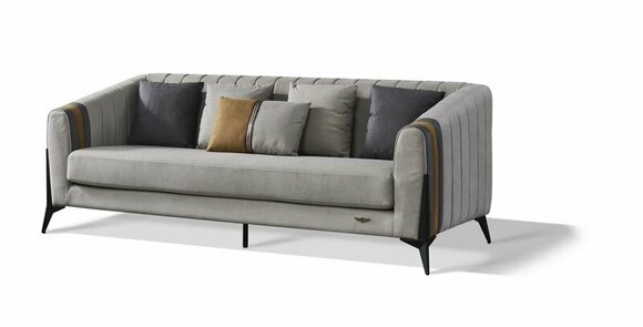 Klassisch 3 Sitzer Designer Sofa Polster Sofas Couchen Leder Dreisitzer von JV Möbel