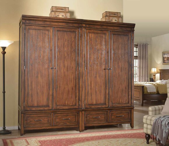 Klassische 2x Kleiderschrank Design Schlafzimmer Möbel Schrank Schränke Holz Neu von JV Möbel