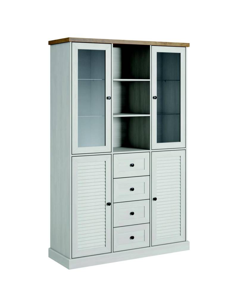 Klassische Anrichte Schrank Vitrinenschrank Vitrinen Anrichten Glas Schränke Neu von JV Möbel
