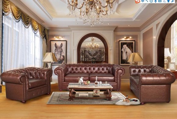 Klassische Chesterfield Leder Couch Polster 3 Sitzer Sofa Neu Klassische Chesterfield Leder Couch Polster 3 Sitzer Sofa Neu von JV Möbel